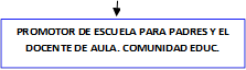 PROMOTOR DE ESCUELA PARA PADRES Y EL DOCENTE DE AULA. COMUNIDAD EDUC.

