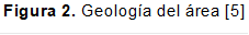 Figura 2. Geología del área [5]