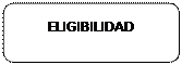 Rectángulo: esquinas redondeadas: ELIGIBILIDAD  